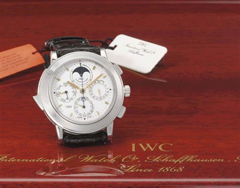 IWC. A RARE LIMITED EDITION OVERSIZED PLATINUM 